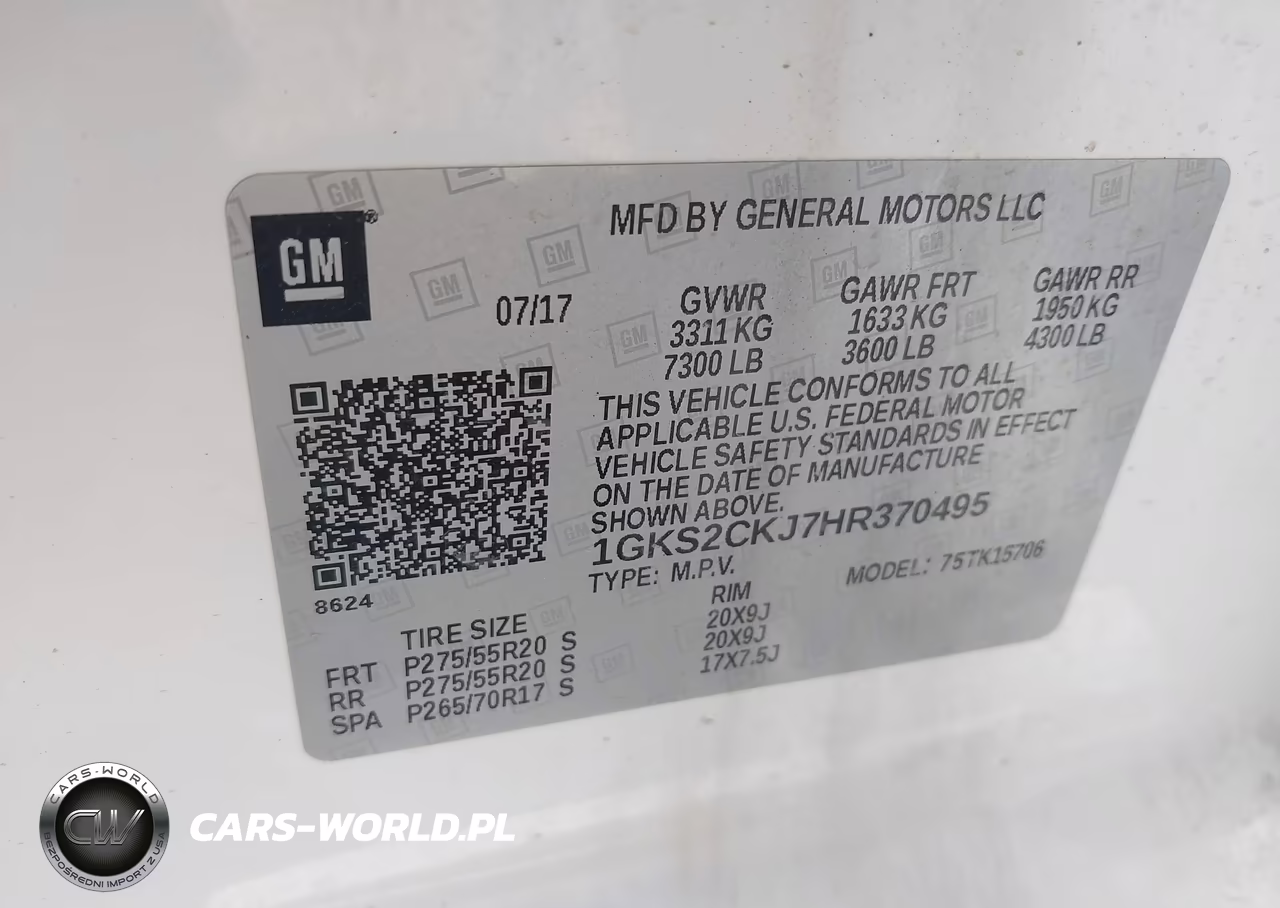 2017 GMC Yukon Denali VIN:1GKS2CKJ7HR370495 - 9