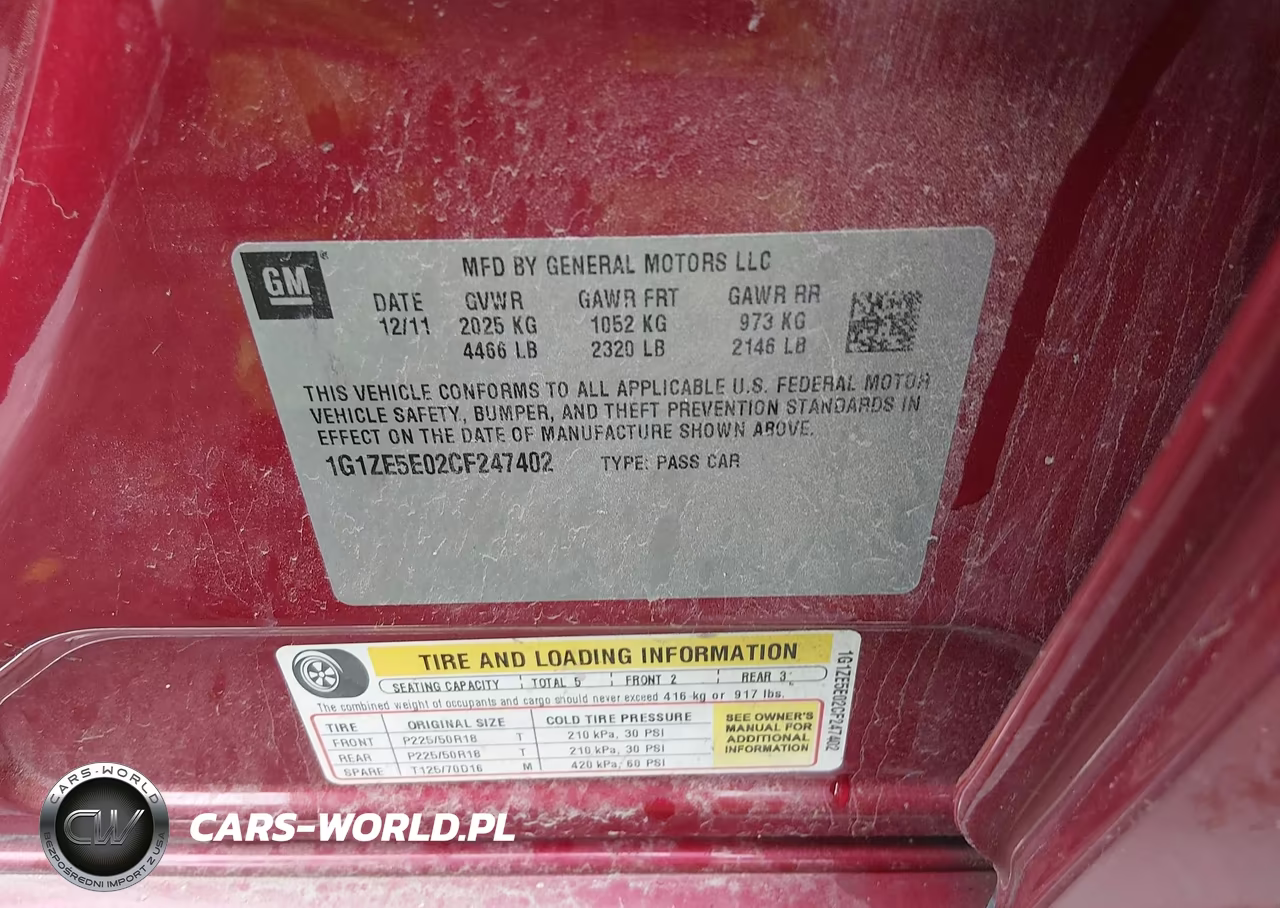 2012 Chevrolet Malibu 1Lz VIN:1G1ZE5E02CF247402 - 8
