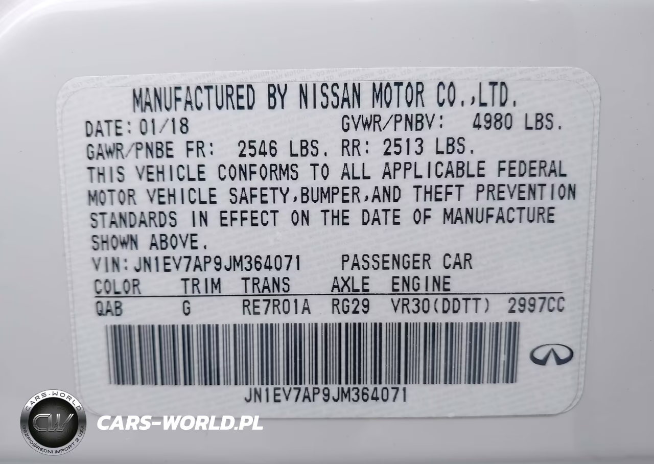2018 Infiniti Q50 3.0T Sport VIN:JN1EV7AP9JM364071 - 9