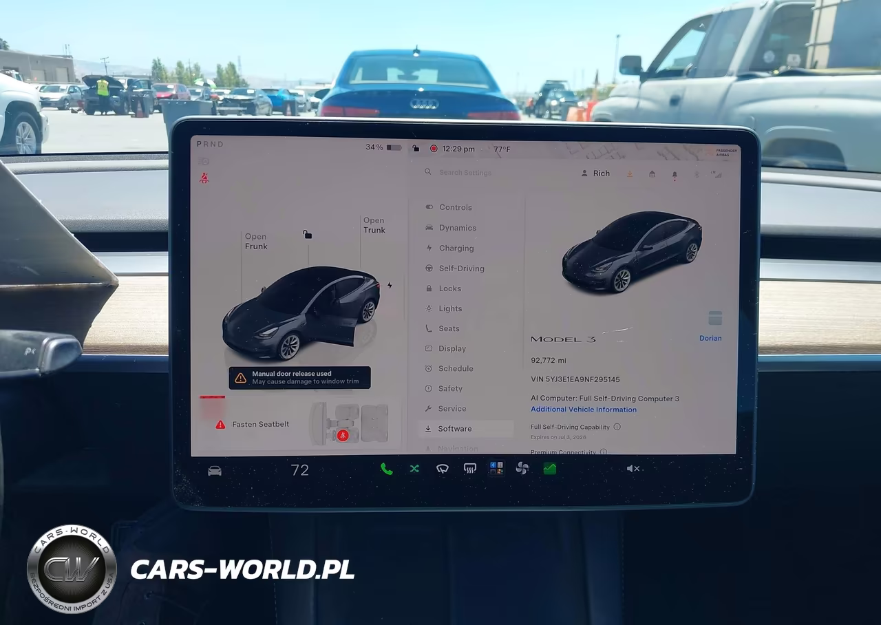 2022 Tesla Model 3 Rear-Wheel Drive VIN:5YJ3E1EA9NF295145 - 7