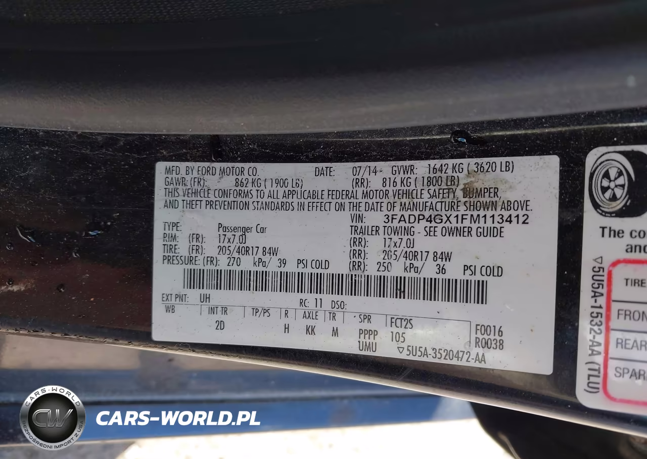 2015 Ford Fiesta St VIN:3FADP4GX1FM113412 - 9