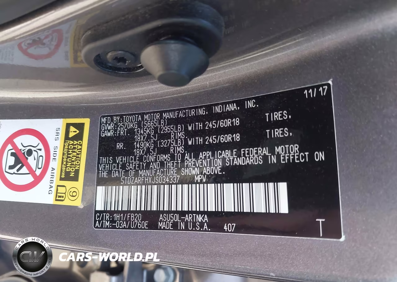 2018 Toyota Highlander Le VIN:5TDZARFHXJS034337 - 9
