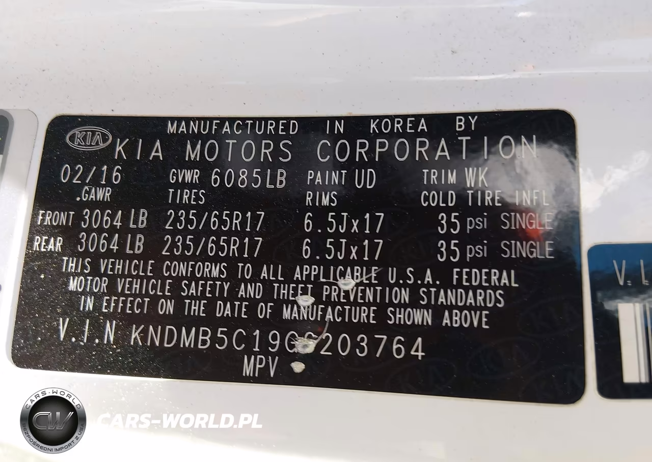 2016 Kia Sedona Lx VIN:KNDMB5C19G6203764 - 9