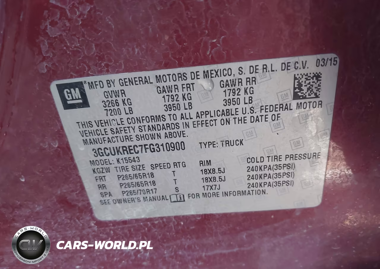 2015 Chevrolet Silverado 1500 Lt VIN:3GCUKREC7FG310900 - 9