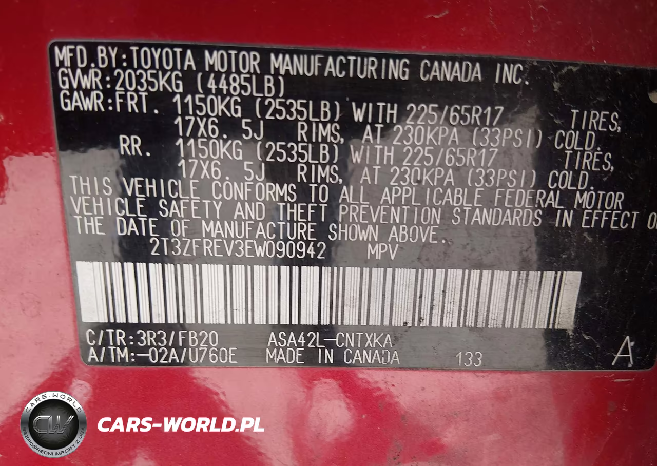 2014 Toyota Rav4 Le VIN:2T3ZFREV3EW090942 - 9