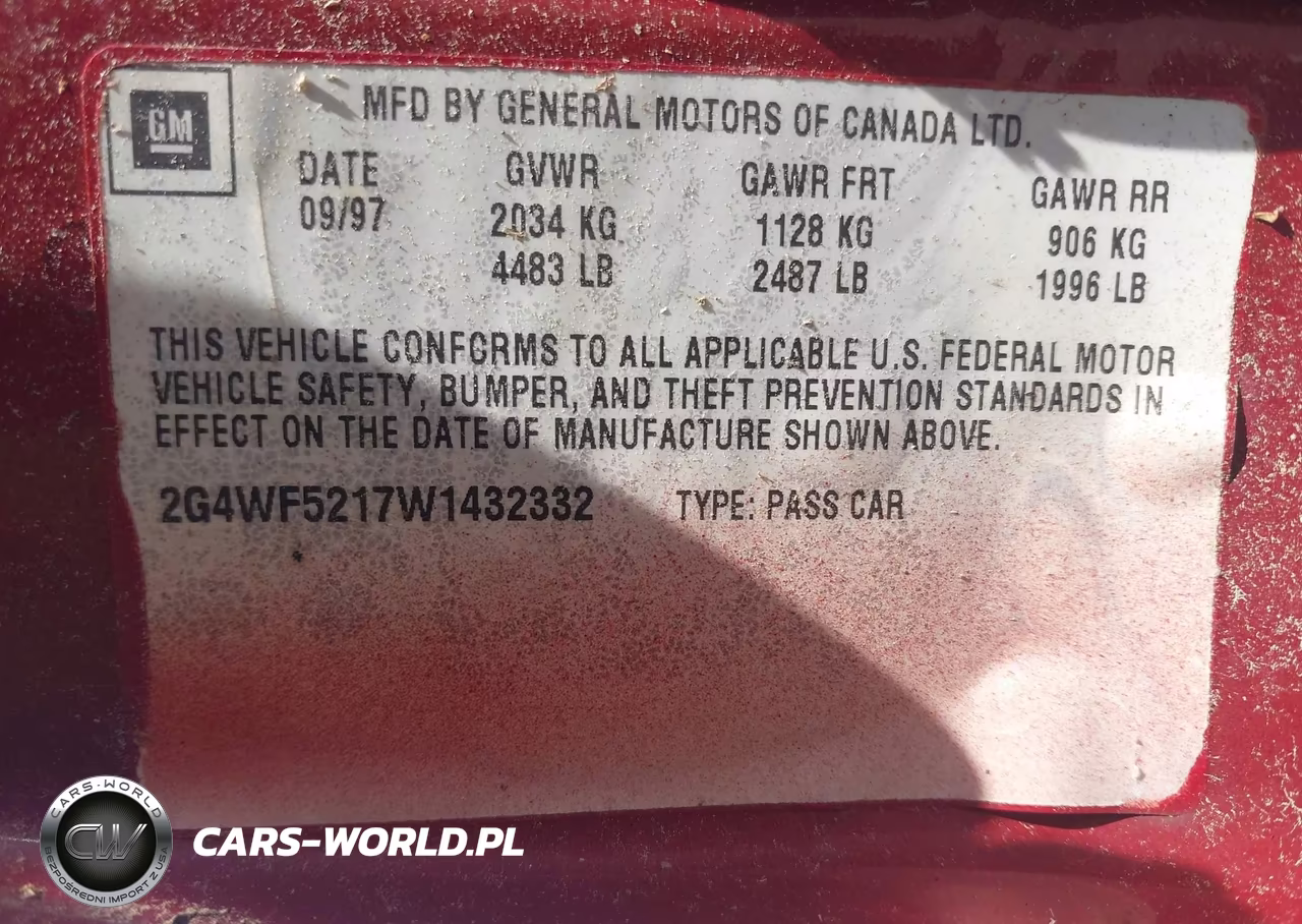 1998 Buick Regal Gs VIN:2G4WF5217W1432332 - 9