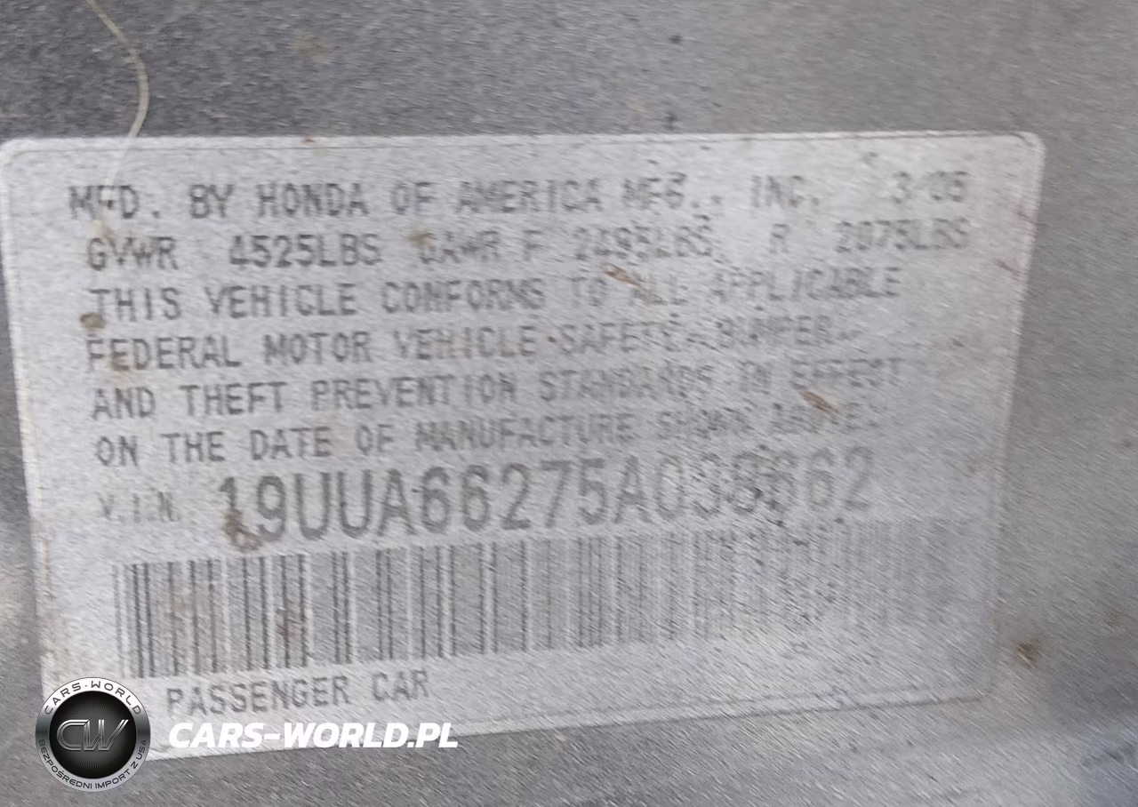 2005 Acura Tl VIN:19UUA66275A038662 - 9