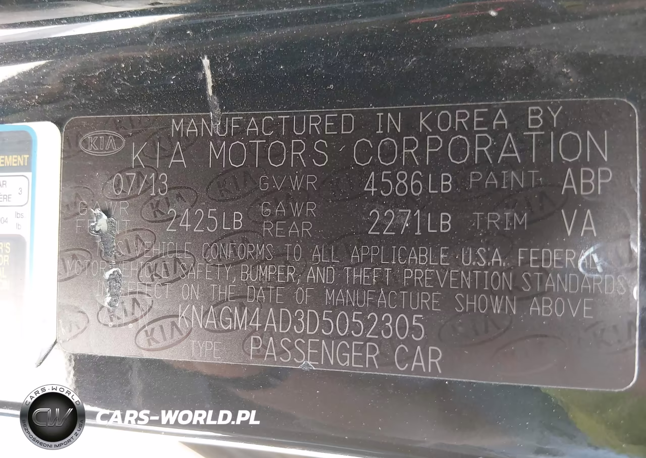 2013 Kia Optima Hybrid Lx VIN:KNAGM4AD3D5052305 - 9