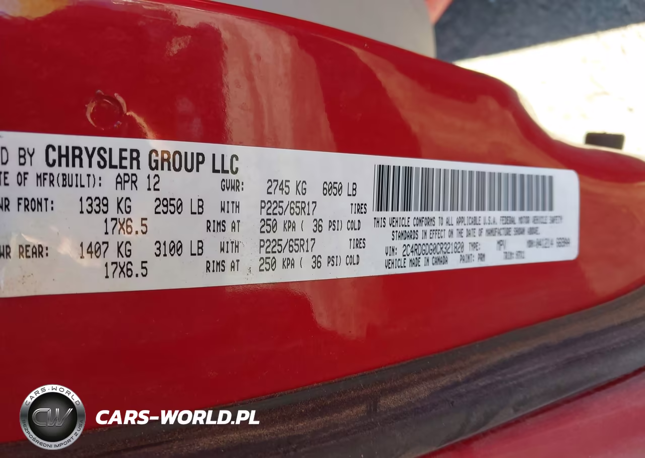 2012 Dodge Grand Caravan Crew VIN:2C4RDGDG0CR321820 - 9