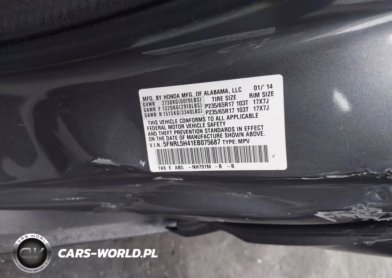 2014 Honda Odyssey Ex VIN:5FNRL5H41EB075687 - 9