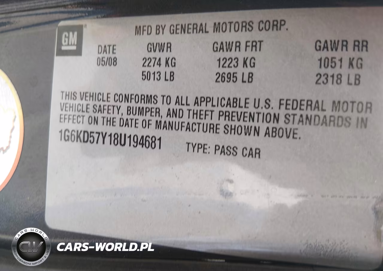 2008 Cadillac Dts 1Sc VIN:1G6KD57Y18U194681 - 9