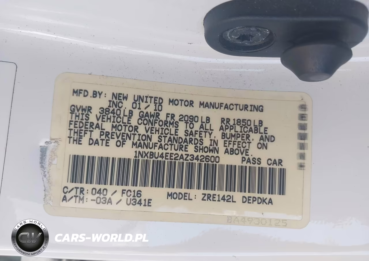 2010 Toyota Corolla Le VIN:1NXBU4EE2AZ342600 - 9