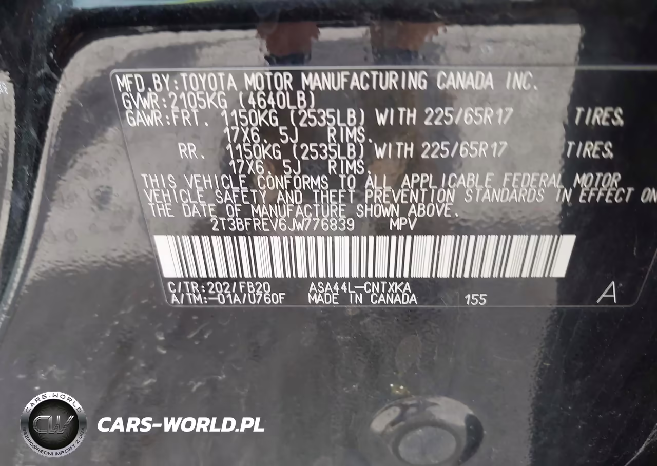 2018 Toyota Rav4 Le VIN:2T3BFREV6JW776839 - 9