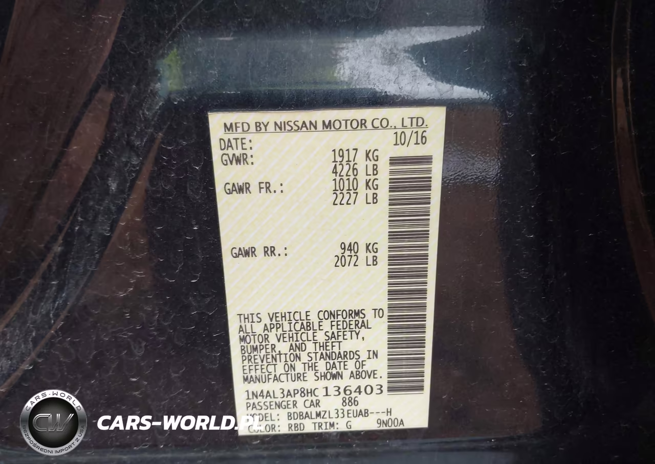 2017 Nissan Altima 2.5 Sv VIN:1N4AL3AP8HC136403 - 9