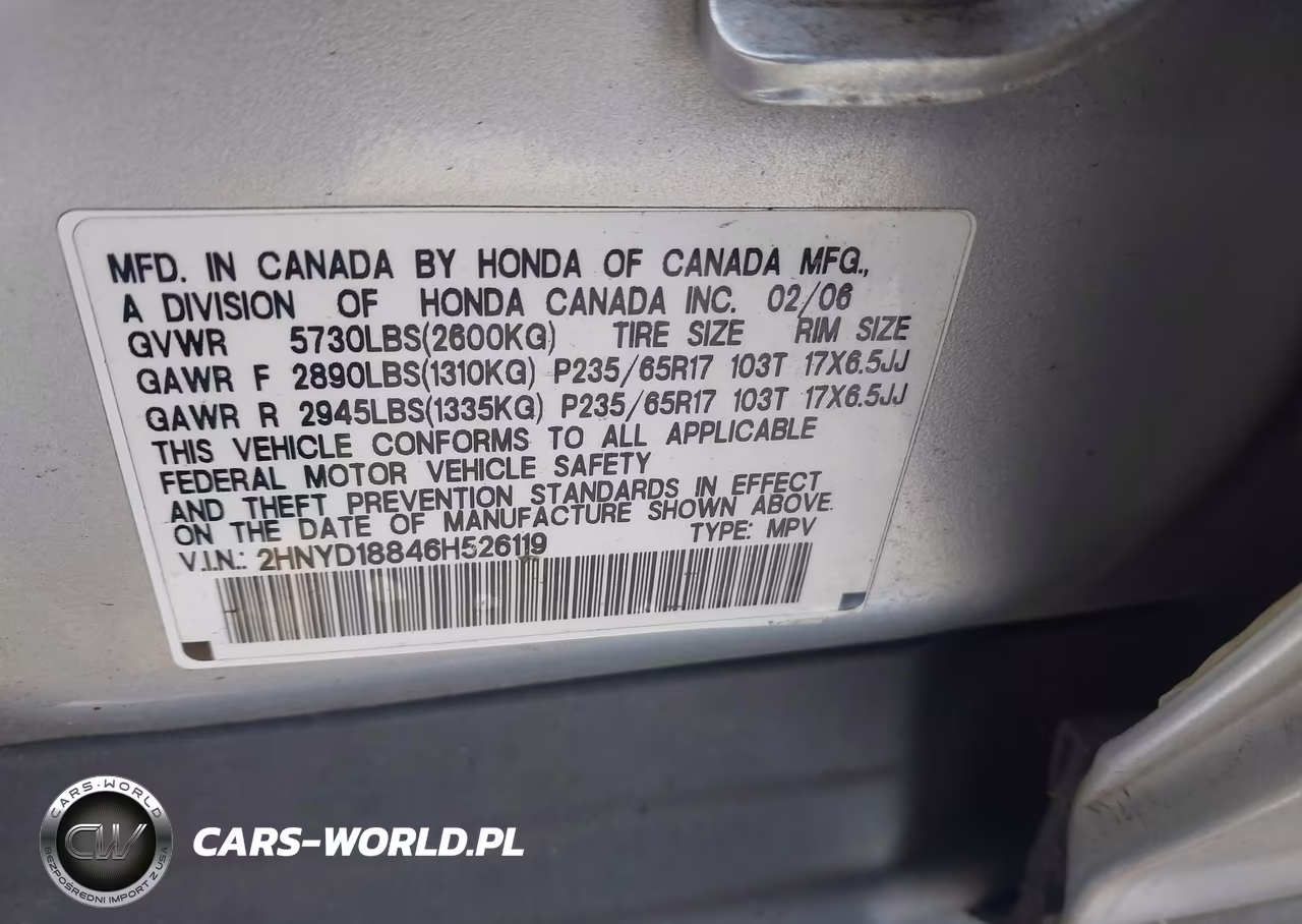 2006 Acura Mdx VIN:2HNYD18846H526119 - 9