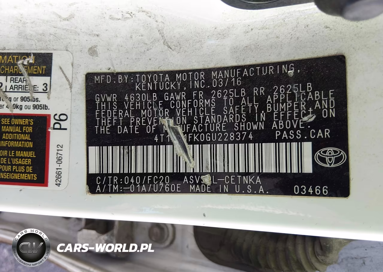 2016 Toyota Camry Le VIN:4T1BF1FK0GU228374 - 9