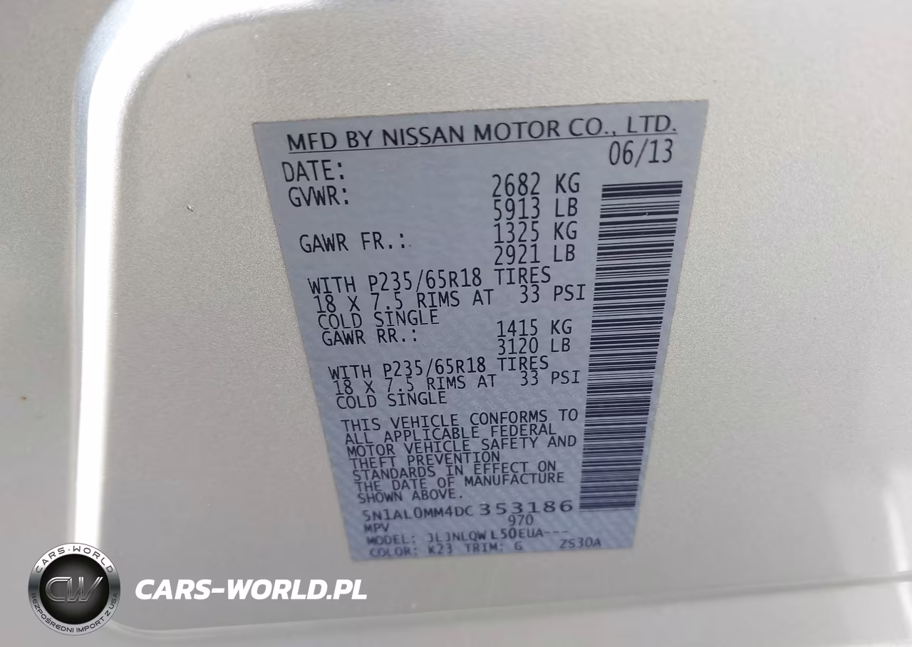 2013 Infiniti Jx35 VIN:5N1AL0MM4DC353186 - 9