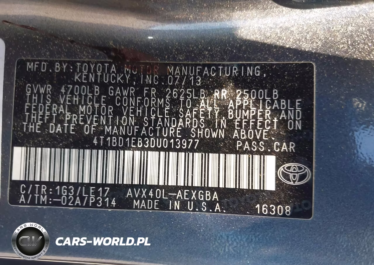 2013 Toyota Avalon Hybrid Xle Touring VIN:4T1BD1EB3DU013977 - 9