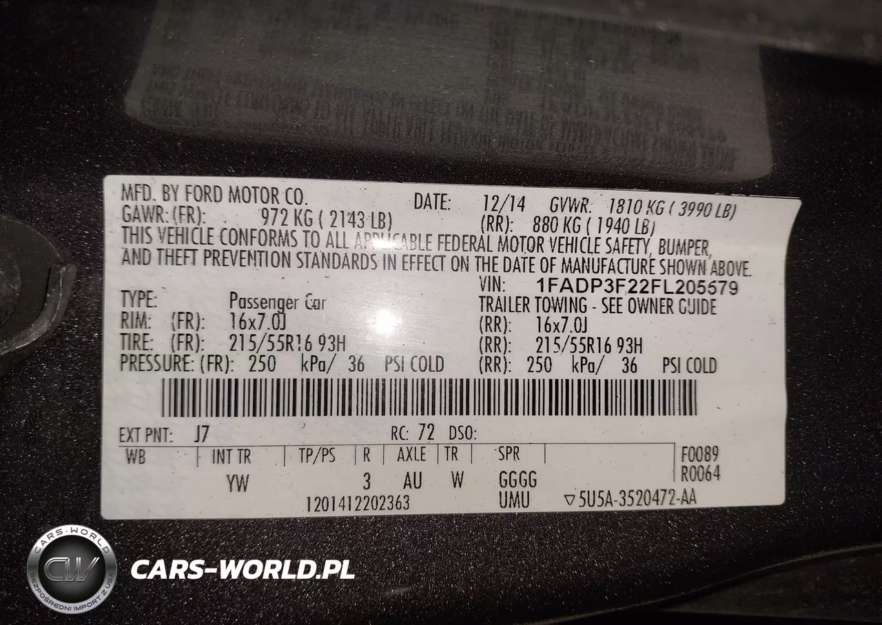 2015 Ford Focus Se VIN:1FADP3F22FL205579 - 9