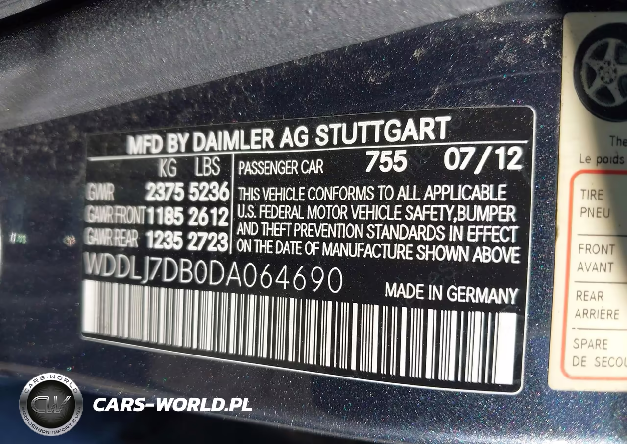 2013 Mercedes-Benz Cls 550 VIN:WDDLJ7DB0DA064690 - 9