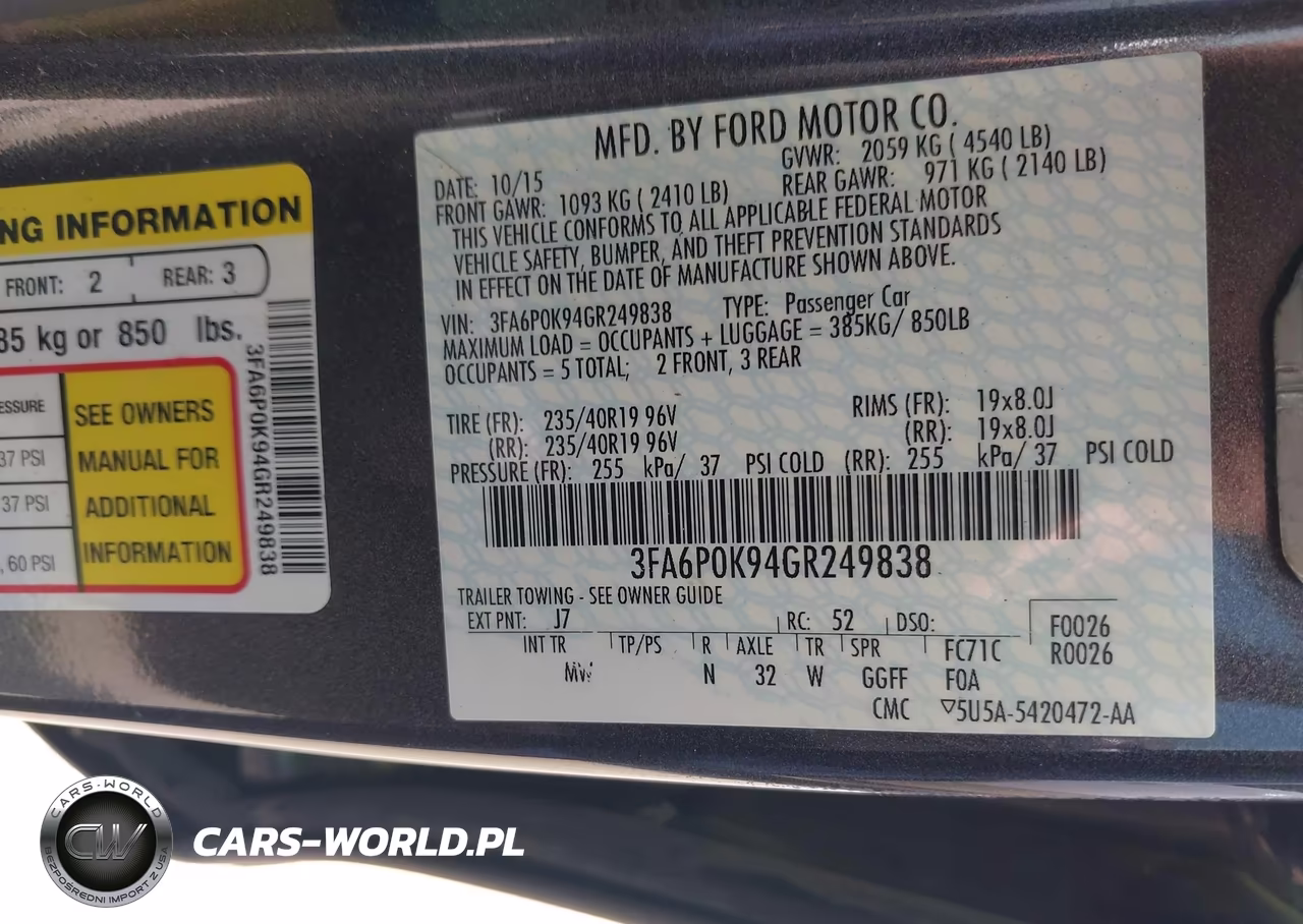 2016 Ford Fusion Titanium VIN:3FA6P0K94GR249838 - 9