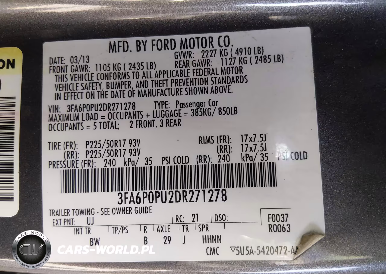 2013 Ford Fusion Energi Se Luxury VIN:3FA6P0PU2DR271278 - 9
