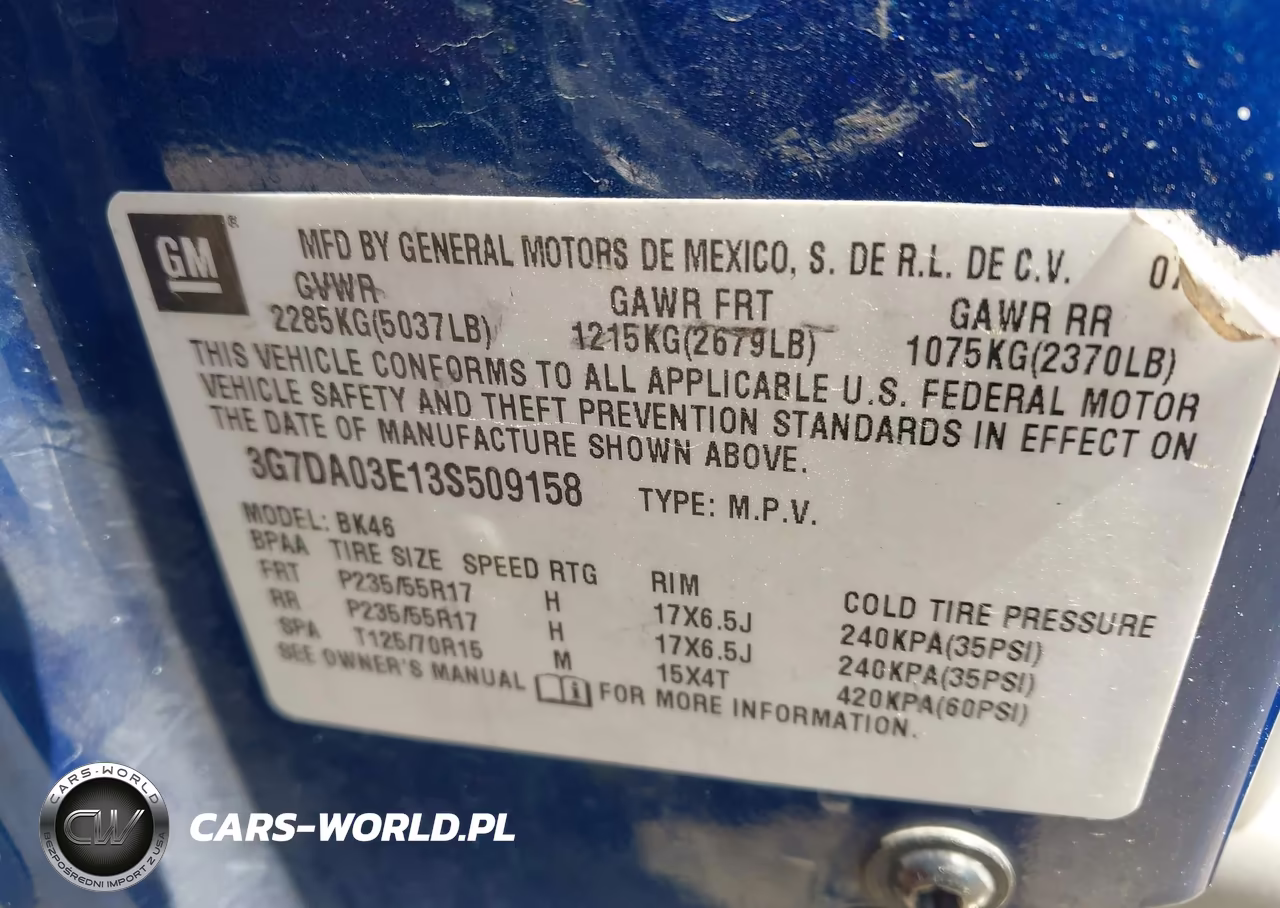 2003 Pontiac Aztek VIN:3G7DA03E13S509158 - 9