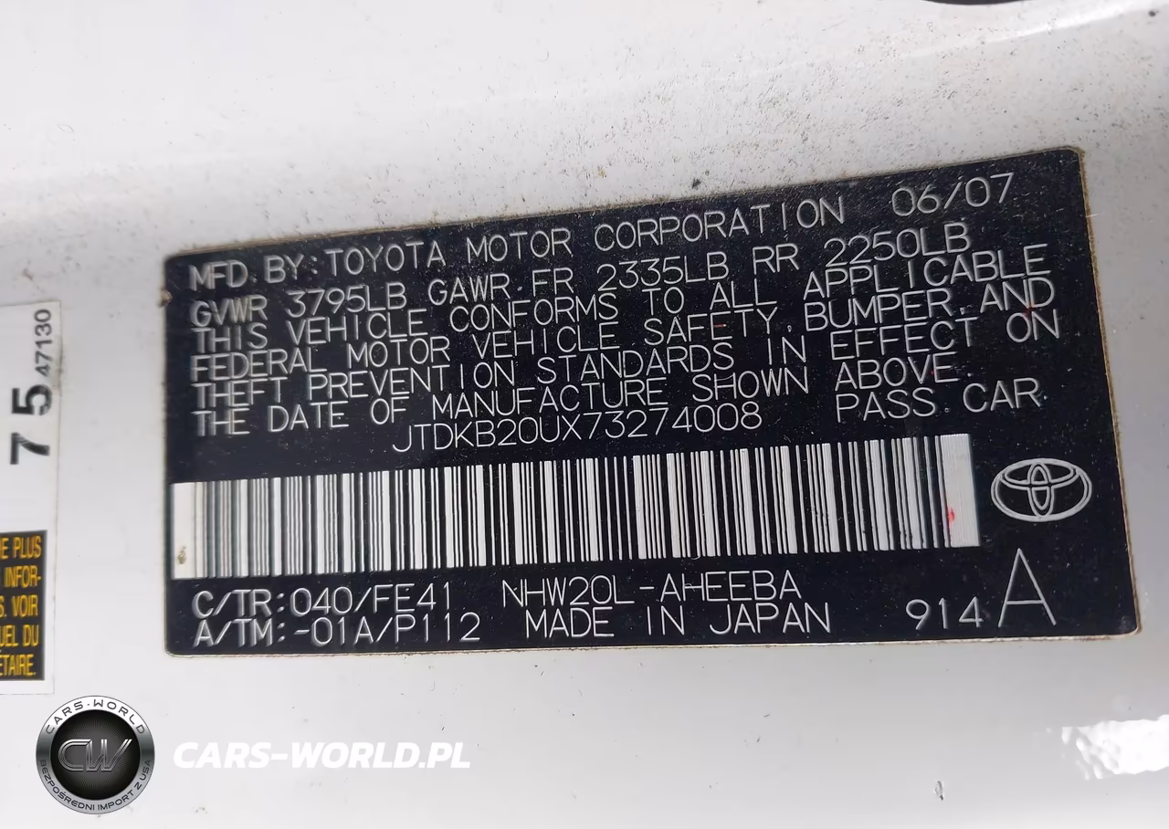 2007 Toyota Prius VIN:JTDKB20UX73274008 - 9
