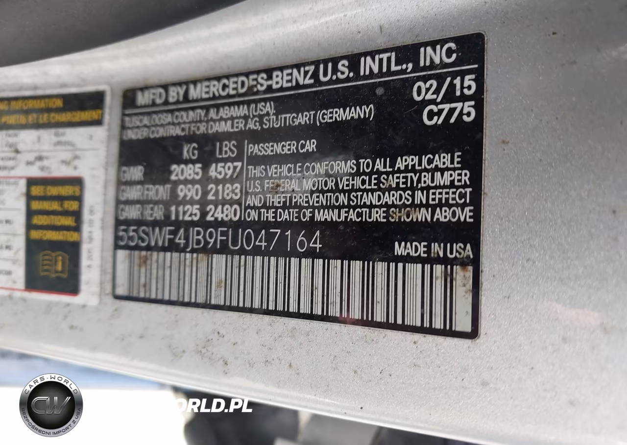 2015 Mercedes-Benz C 300 VIN:55SWF4JB9FU047164 - 9