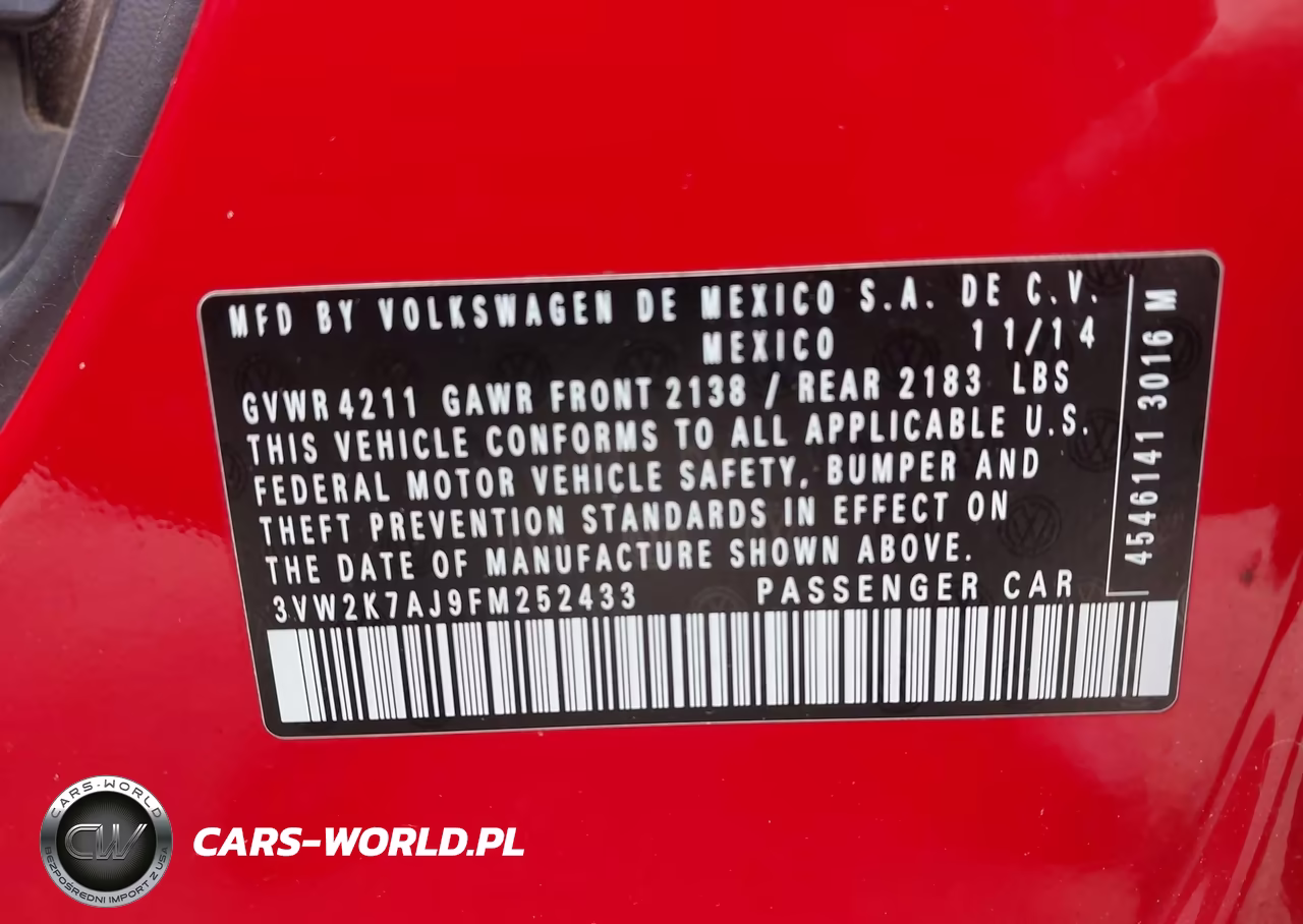 2015 Volkswagen Jetta 2.0L S VIN:3VW2K7AJ9FM252433 - 9