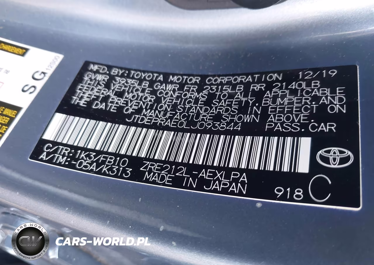 2020 Toyota Corolla Le VIN:JTDEPRAE0LJ093844 - 9