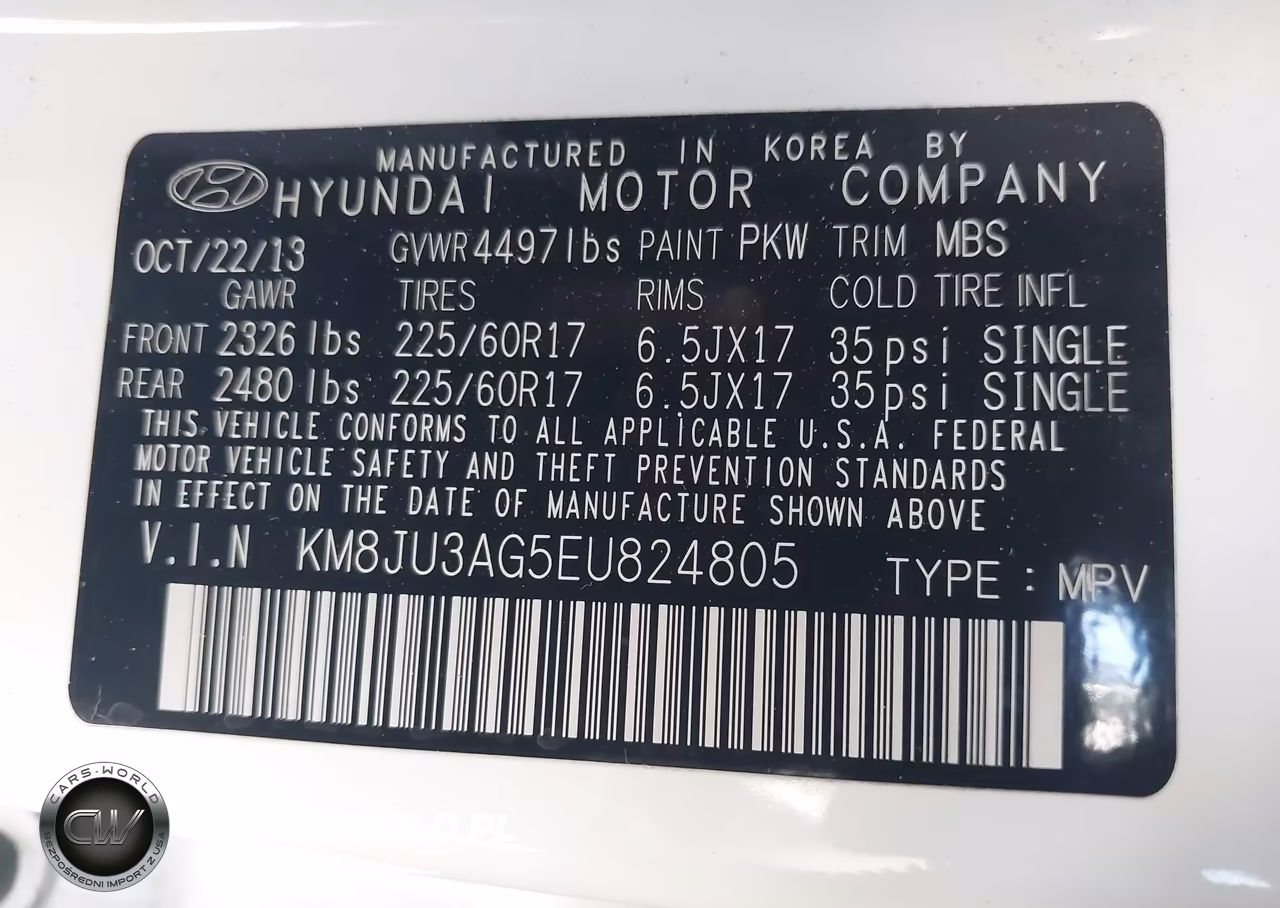 2014 Hyundai Tucson Se VIN:KM8JU3AG5EU824805 - 9
