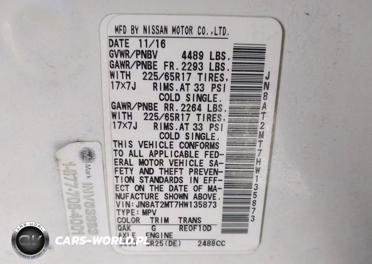 2017 Nissan Rogue S VIN:JN8AT2MT7HW135873 - 9