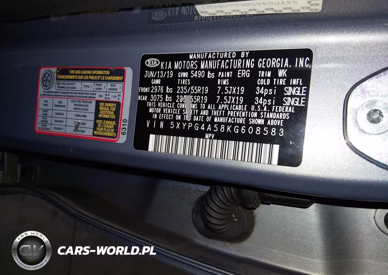 2019 Kia Sorento 3.3L S VIN:5XYPG4A58KG608583 - 9