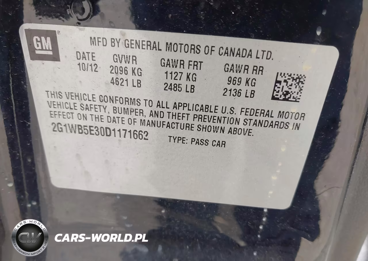 2013 Chevrolet Impala Lt VIN:2G1WB5E30D1171662 - 9
