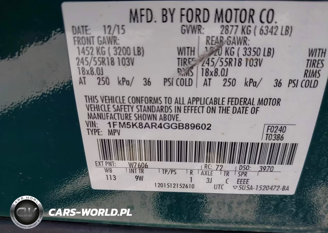 2016 Ford Utility Police Interceptor VIN:1FM5K8AR4GGB89602 - 9