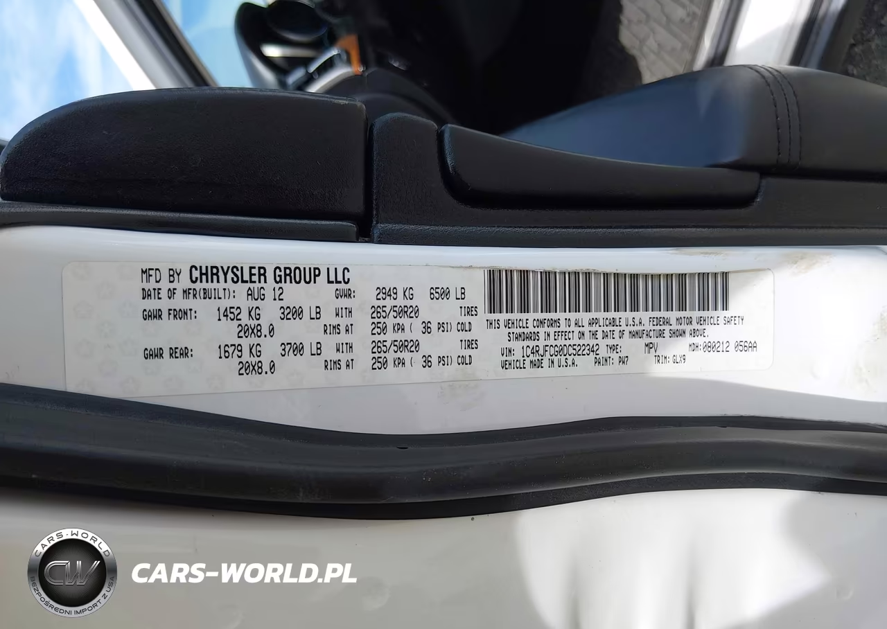 2013 Jeep Grand Cherokee Overland VIN:1C4RJFCG0DC522342 - 9