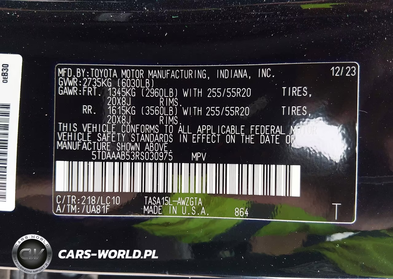 2024 Toyota Grand Highlander Limited VIN:5TDAAAB53RS030975 - 9