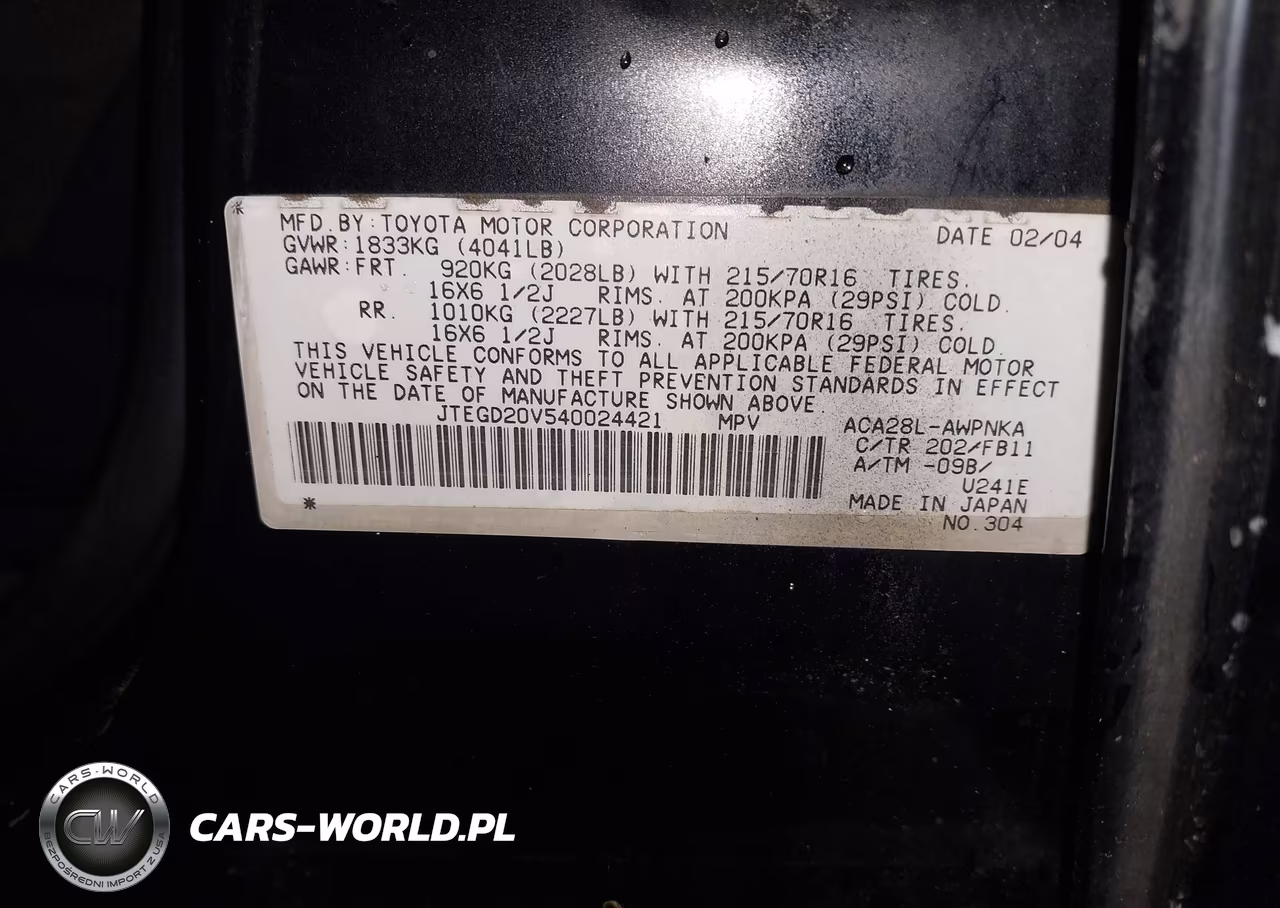 2004 Toyota Rav4 VIN:JTEGD20V540024421 - 9
