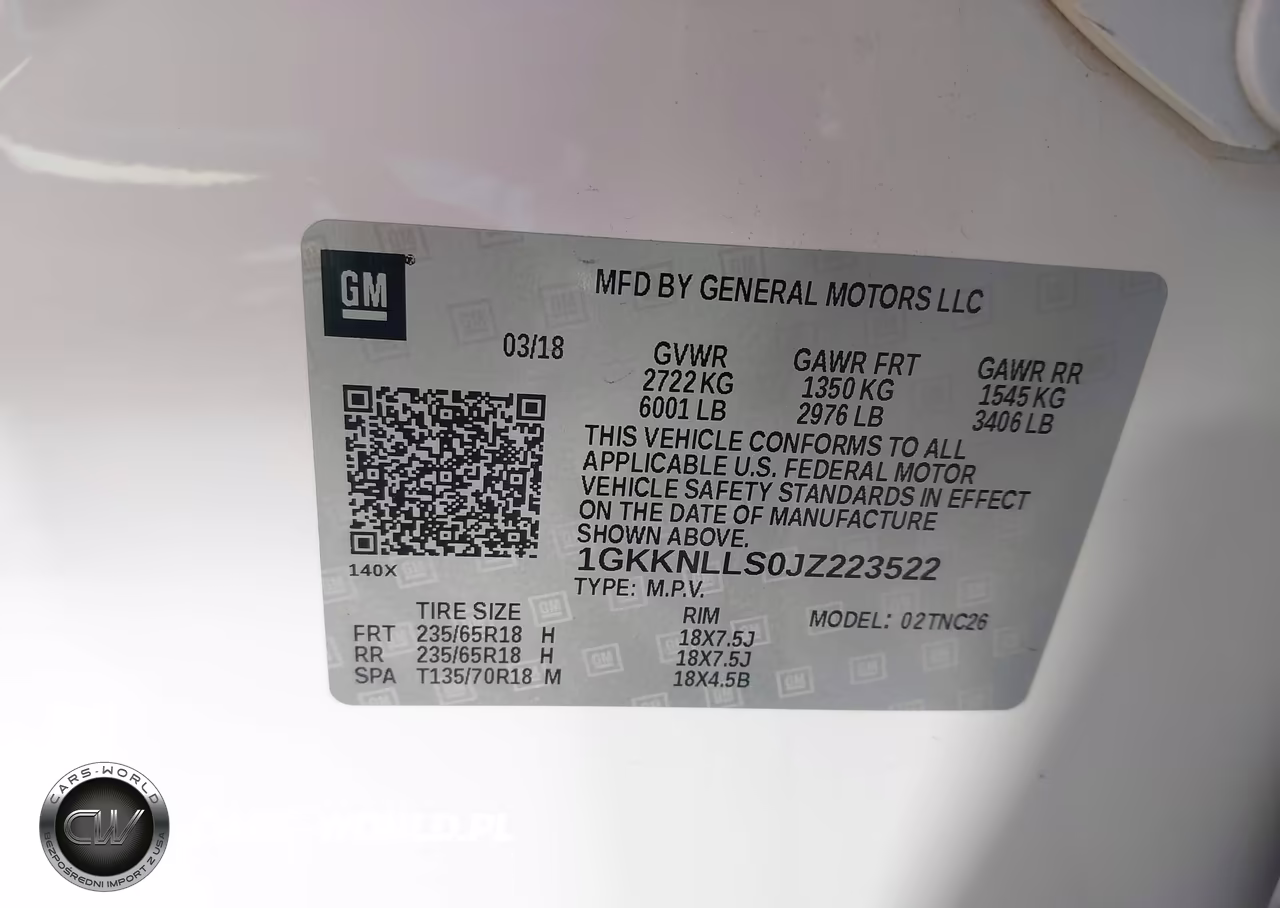 2018 GMC Acadia Sle-2 VIN:1GKKNLLS0JZ223522 - 9