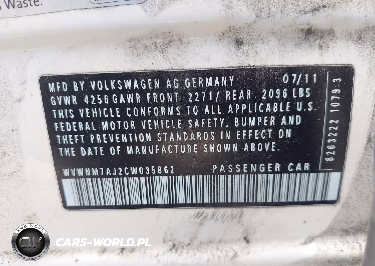 2012 Volkswagen Golf Tdi 4-Door VIN:WVWNM7AJ2CW035862 - 9