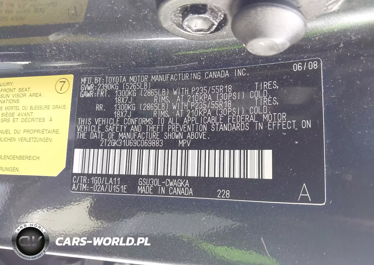 2009 Lexus Rx 350 VIN:2T2GK31U69C069883 - 9
