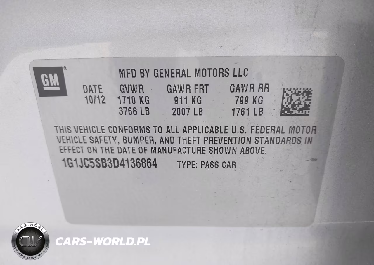 2013 Chevrolet Sonic Lt Auto VIN:1G1JC5SB3D4136864 - 9