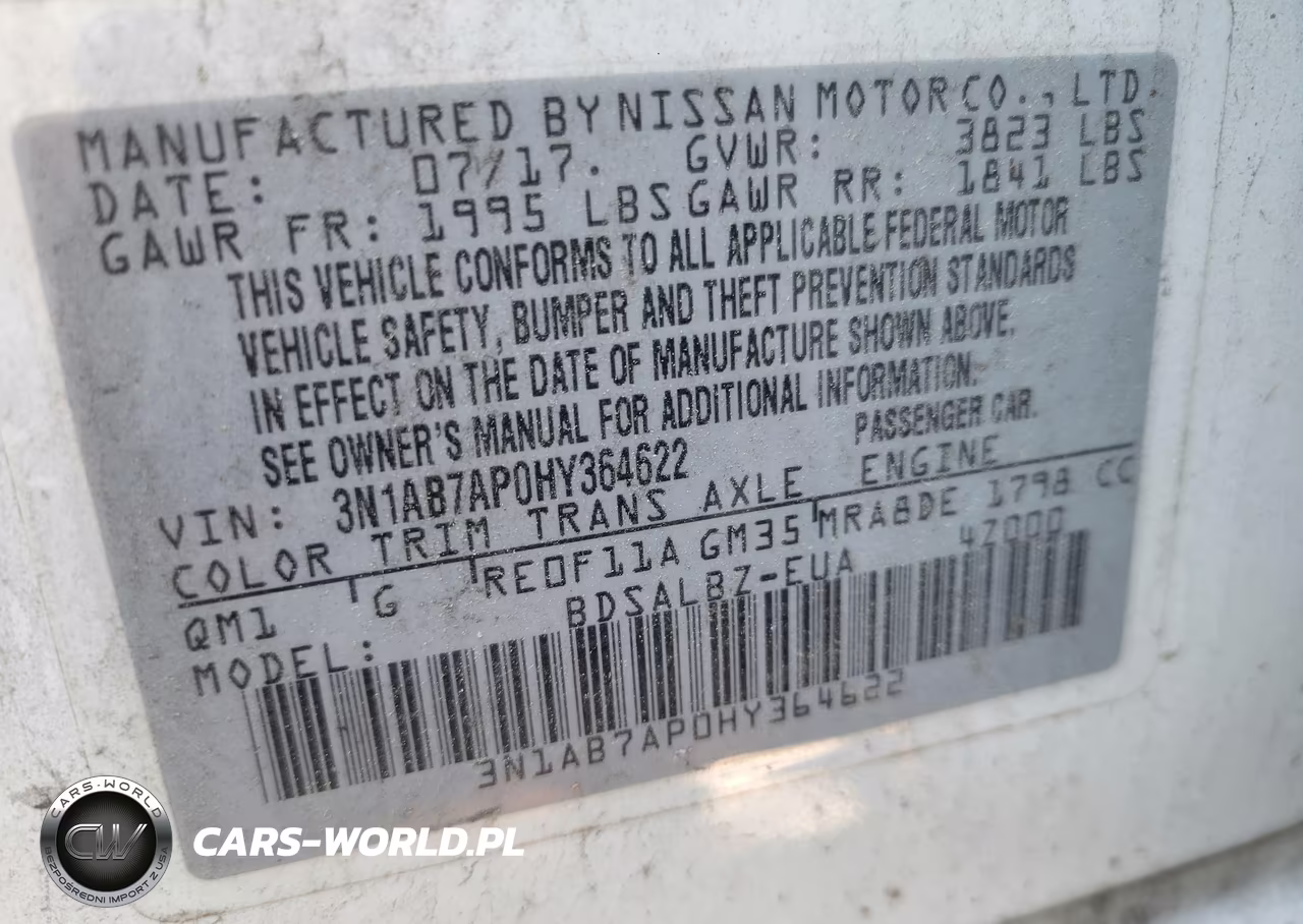 2017 Nissan Sentra S VIN:3N1AB7AP0HY364622 - 9