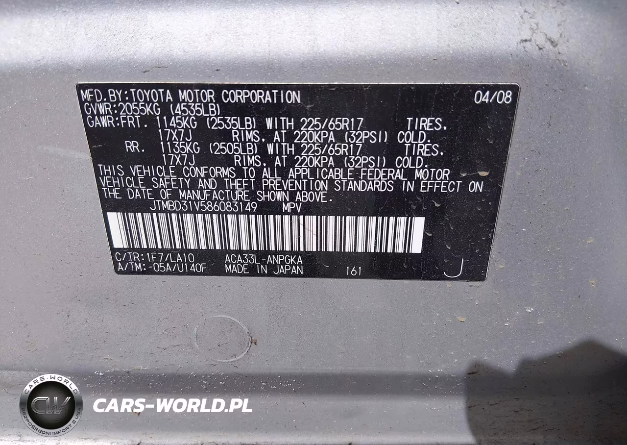 2008 Toyota Rav4 Limited VIN:JTMBD31V586083149 - 9