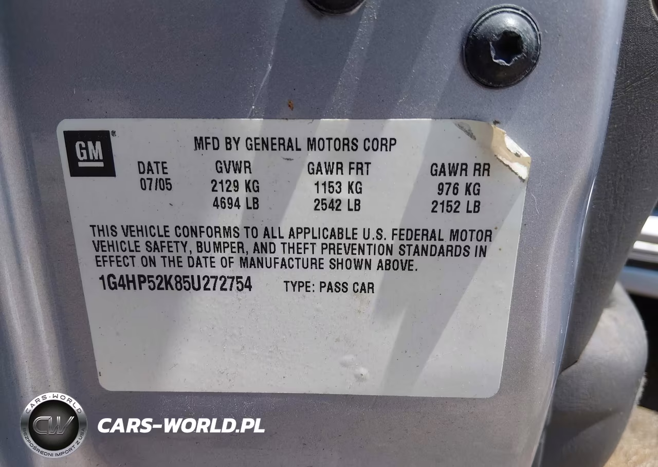 2005 Buick Lesabre Custom VIN:1G4HP52K85U272754 - 9