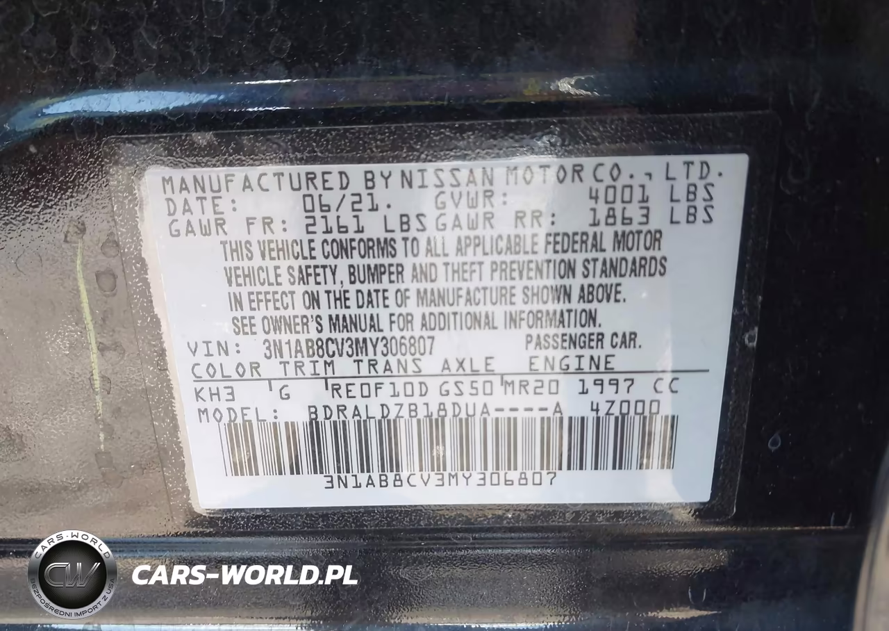 2021 Nissan Sentra Sv Xtronic Cvt VIN:3N1AB8CV3MY306807 - 9