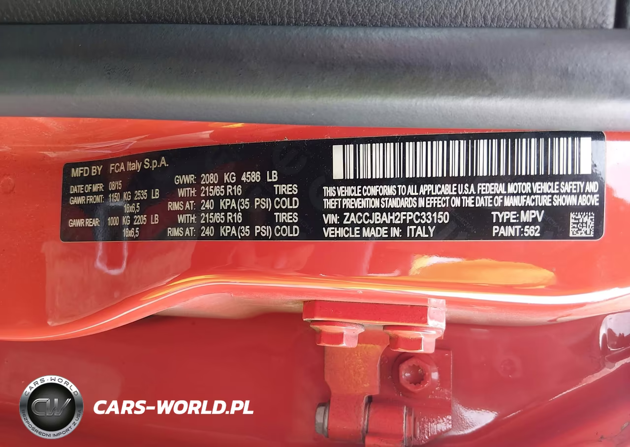 2015 Jeep Renegade Sport VIN:ZACCJBAH2FPC33150 - 9