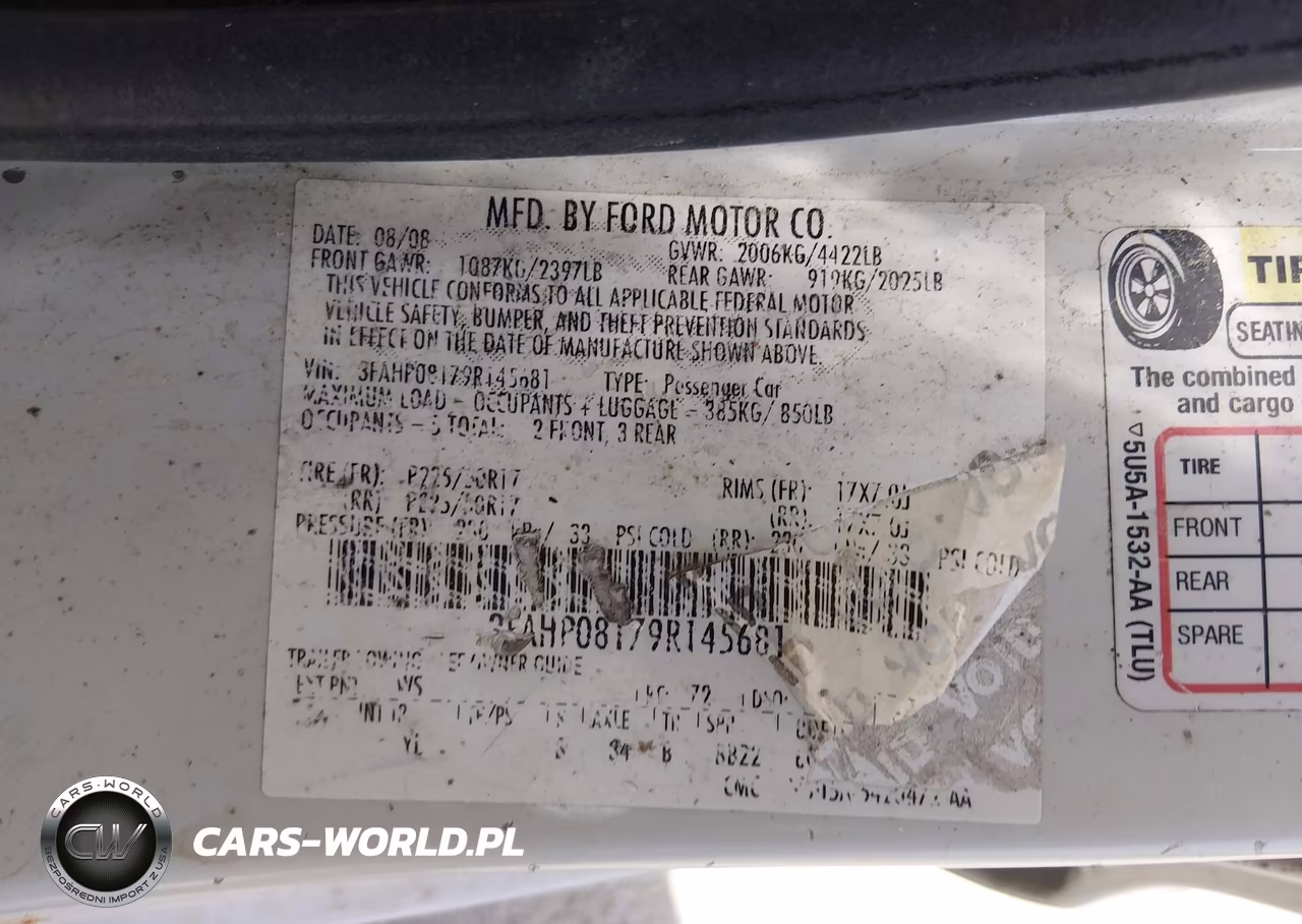 2009 Ford Fusion Sel VIN:3FAHP08179R145681 - 9