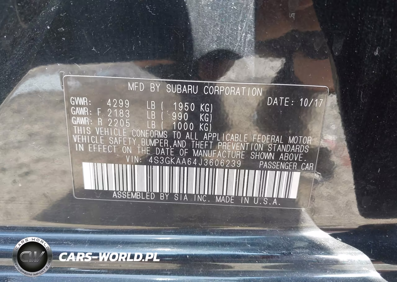 2018 Subaru Impreza 2.0I VIN:4S3GKAA64J3606239 - 9